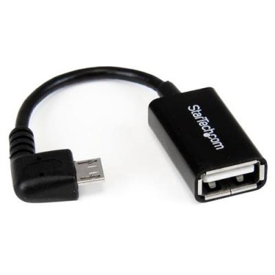 STARTECH  Right Angle Micro Usb Otg Adapter 12 Cm Noir