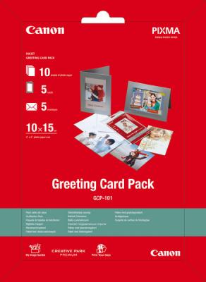 CANON Greeting Card Pack GCP-101 - 100 x 150 mm - 170 g/m&sup2; - 10 feuille(s) kit papier photo