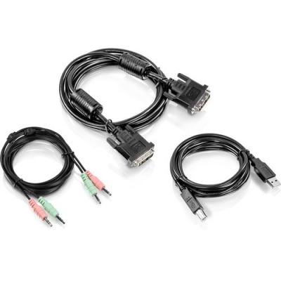 TRENDNET  6 ft. Dvi-i usb and audio kvm cable kit noir