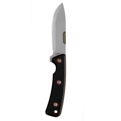 SOLOGNAC Couteau Chasse Fixe 9cm Grip noir Sika 90