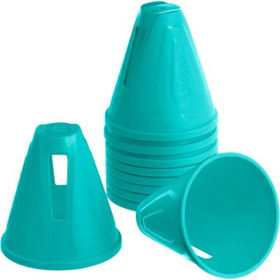 OXELO Lot 10 c&ocirc;nes roller slalom bleu