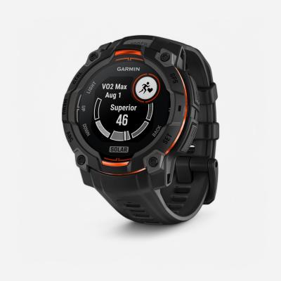 GARMIN Montre gps  instinct 3 solar 45 mm noir avec bracelet en silicone noir
