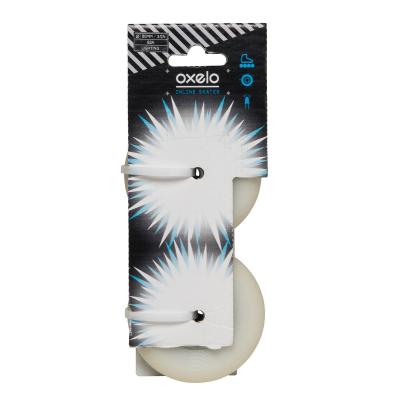 OXELO Set 2 ROUES lumineuses de roller en ligne avec ROULEMENTS 80MM 82A