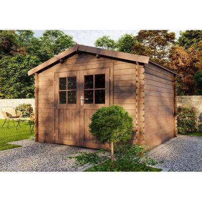 BEAU RIVAGE Abri de jardin de 9,3 m&sup2; en bois de pin &eacute;p. 28 mm trait&eacute; autoclave