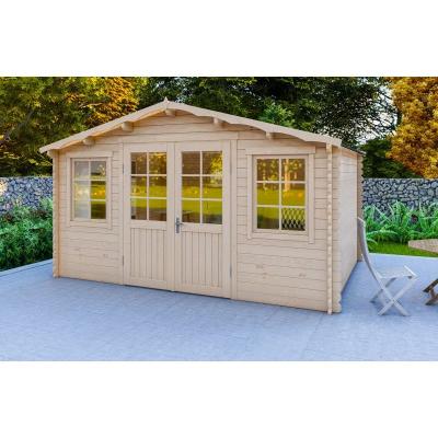 BEAU RIVAGE Abri de jardin de 13 m&sup2; en bois de pin et d'&eacute;pic&eacute;a &eacute;p. 25 mm