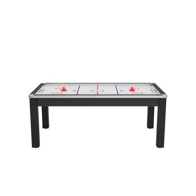  Air Hockey Nord convertible en table &agrave; manger - 8 personnes - noir grain&eacute; surface blanche