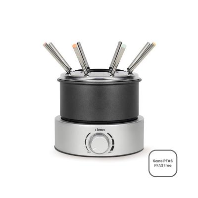 LIVOO Appareil &agrave; fondue &eacute;lectrique 800w 8 fourchettes DOC333