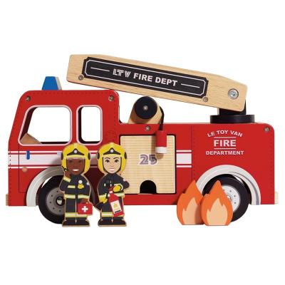 LE TOY VAN Ensemble de pompiers en bois 