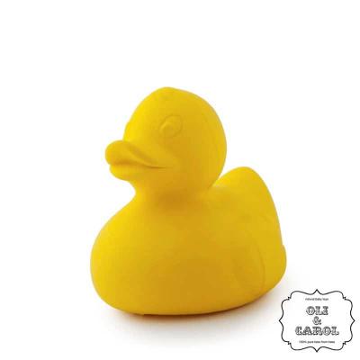 OLI & CAROL Oli & Carol - Jouet de Bain en Caoutchouc Naturel, Elvis le Canard De Bain, Jaune, 8 cm