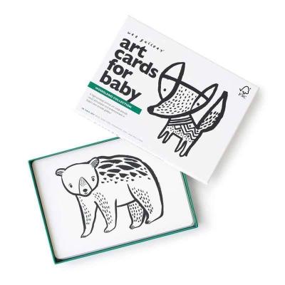 WEE GALLERY Cartes imagier animaux - Animaux de la For&ecirc;t Blanc / Noir