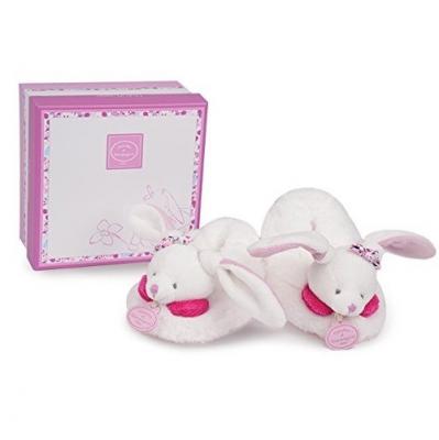 DOUDOU ET COMPAGNIE Chaussons avec hochet 6-12 mois cerise - 