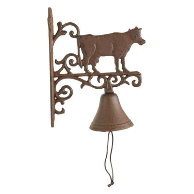 DECORATION D AUTREFOIS Cloche Vache Fonte - Marron - D&eacute;coration d'Autrefois