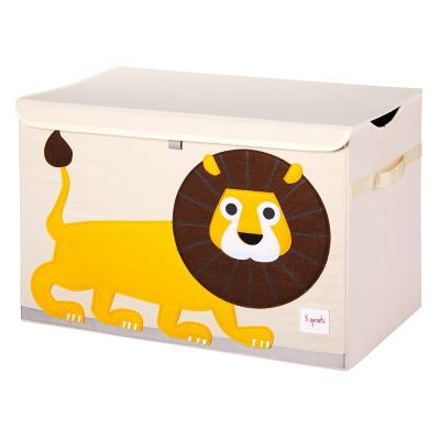 3 SPROUTS Coffre &agrave; jouets Lion  Jaune