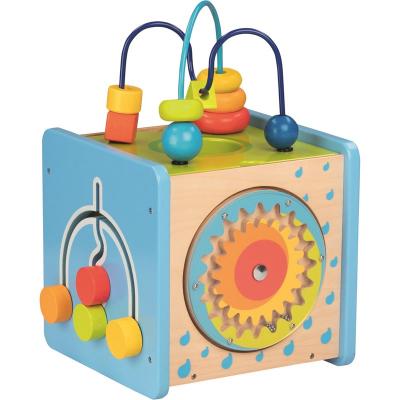 GOKI  cube d'activit&eacute;s en bois 32,5 cm