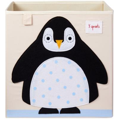 3 SPROUTS Cube de rangement Pingouin (33,5 x 33,5 cm)