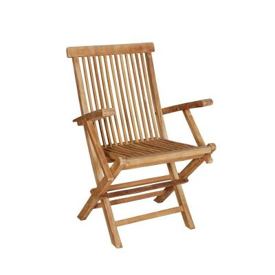 BERAH GETAH MIDLAND Fauteuil de jardin en teck massif pliant