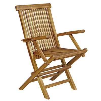 BERAH GETAH Fauteuil de jardin en teck huil&eacute; massif pliant - Marron