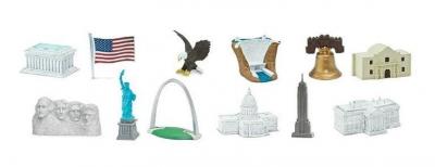 SAFARI LTD Safari jeu Super Toob USA blanc/rouge/bleu/vert12-pi&egrave;ce