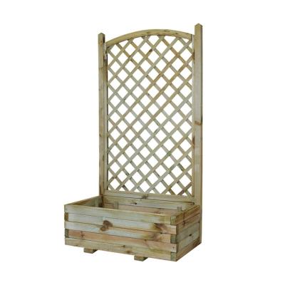 CEMONJARDIN Jardini&egrave;re + treillage en arc Ch&egrave;vrefeuille