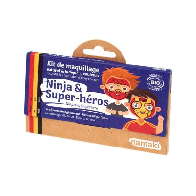  Kit maquillage 3 couleurs Ninja et Super h&eacute;ros Namaki