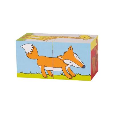GOLLNEST & KIESEL Puzzle-Cube L&eacute;ger Pour Apprendre Les Animaux Et Les Couleurs