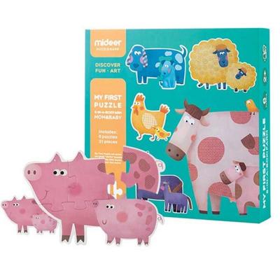 MIDEER Mon 1er Puzzle  Animaux de la ferme et leur petit