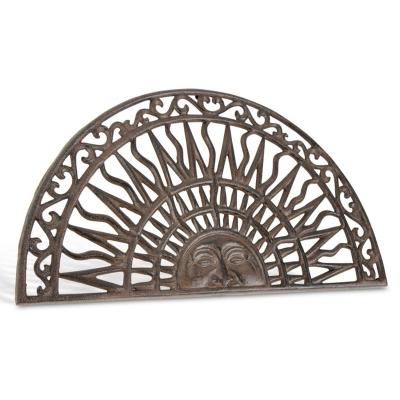 DECORATION D AUTREFOIS Tapis Paillasson Demi Lune Fonte Marron 69.5x2.5x37.5cm - Marron