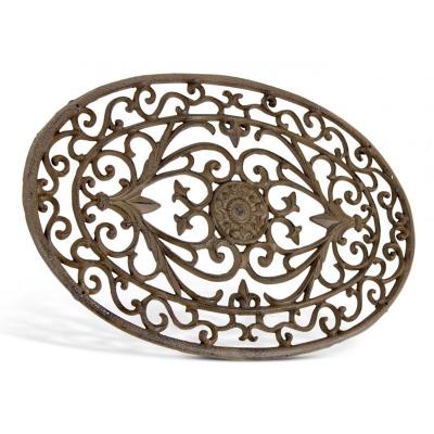 DECORATION D AUTREFOIS Paillasson lune fonte marron 60.5x2x40cm - d&eacute;coration d'autrefois