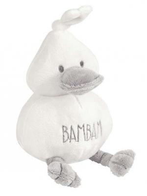 BAMBAM  doudou Duck Cuddlejunior 23 cm en peluche blanc/gris