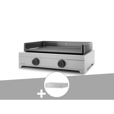 FORGE ADOUR  - Plancha gaz Modern 60 inox avec couvercle Gris