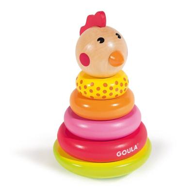 GOULA Jouet d&rsquo;&eacute;veil  Poule &agrave; empiler