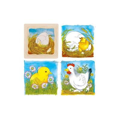 GOKI  Poulet 4 Couches Puzzle 44 pi&egrave;ces
