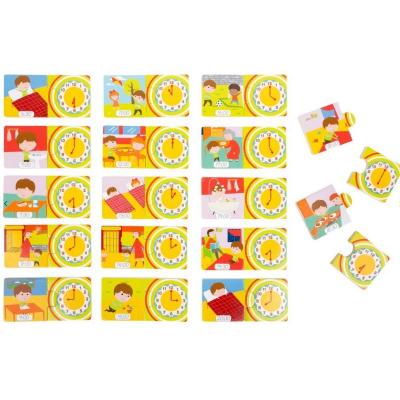 SMALL FOOT  - Puzzle &eacute;ducatif en bois - L'heure - 10678