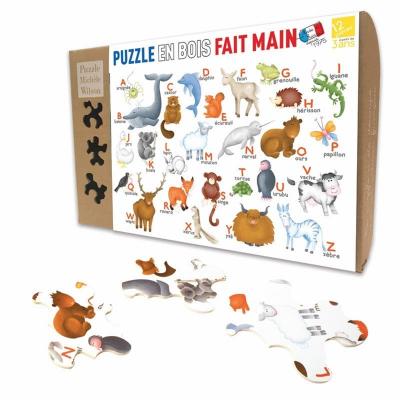 PUZZLE MICHELE WILSON Puzzle L ALPHABET DES ANIMAUX  Multicolore