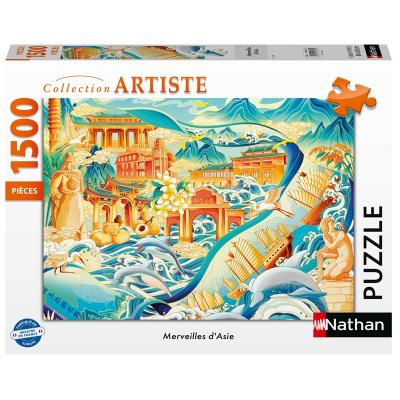 RAVENSBURGER Nathan Editions - 016182 - Puzzle 1500 pieces - Les Merveilles dAsie