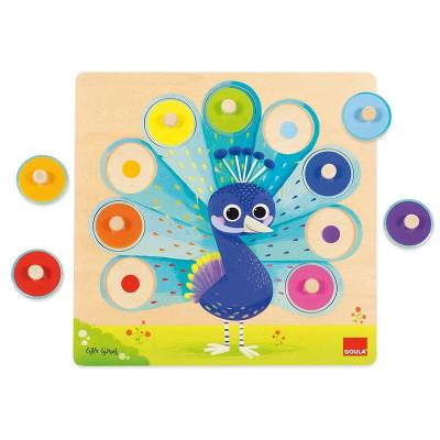 GOULA  Peacock Wooden Puzzle Multicolore