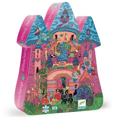 DJECO Puzzle silhouette 54pcs +5y ch&acirc;teau