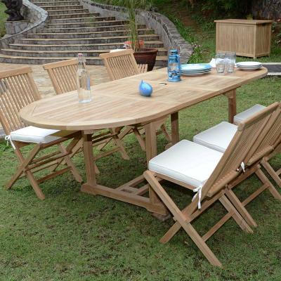 TECK ATTITUDE Teck'Attitude Salon de Jardin en Teck Ecograde Tanao, 6 Places
