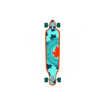 MAPLE  Mellow Drop Through Longboard Jeunesse Unisexe, Bleu/Orange, 41
