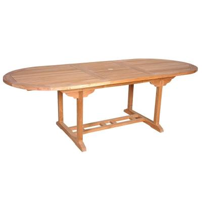 BERAH GETAH MIDLAND Table de jardin en teck massif extensible ovale 8/10 pers.
