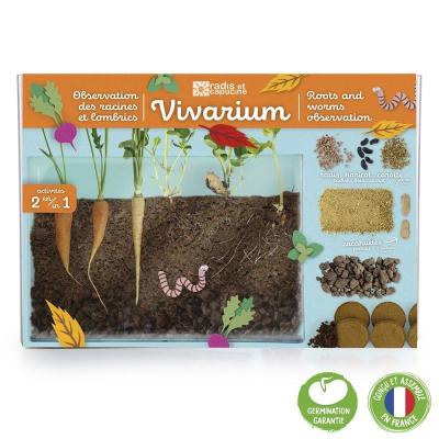 RADIS ET CAPUCINE Vivarium observation racines et vers de terre - 