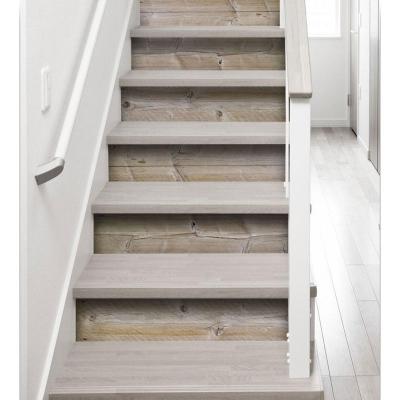 PLAGE  Sticker Contremarche adh&eacute;sive- Bois100 x 19 cm