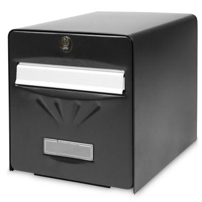 BURG WACHT Bo&icirc;te aux lettres normalis&eacute;e 1 porte ext&eacute;rieur BURG-W&Auml;CHTER Balneaire acier noir