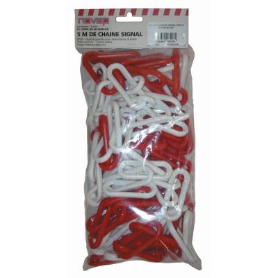 NOVAP Cha&icirc;ne &Oslash; 6mm x 5m Rouge/Blanc en sac - SIGNAL - 1165045