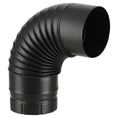 POUJOULAT  - Coude emaille 90&oslash; noir mat 150