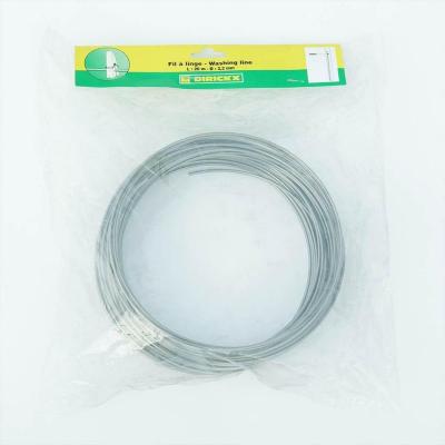 DIRICKX  - Fil &agrave; linge lisse en inox gris L.20 m