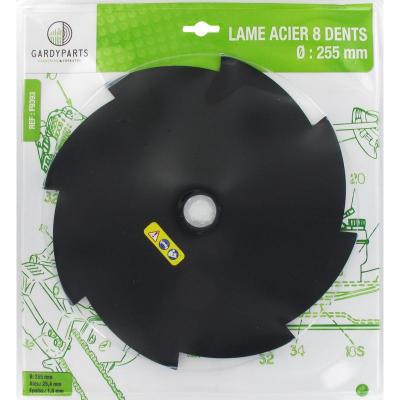 CENTRALE BRICO Lame acier 8 dents pour d&eacute;broussailleuse, dimensions coupe: 255mm