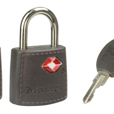 MASTER LOCK Lot de 2 cadenas &agrave; cl&eacute;  zinc, l.23 mm