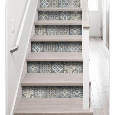 PLAGE Lot de 3 Stickers d&eacute;coratifs contremarches Borgatella, gris beige, 19.5 cm x 100