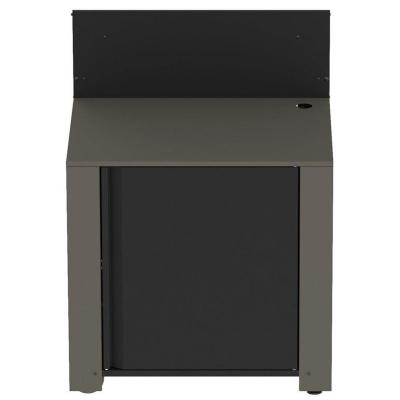 ENO Module de cuisine mobile pour plancha , gris taupe et noir